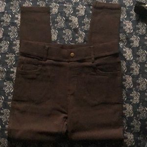 Amaryllis - Charcoal gray cropped-leg jeggings